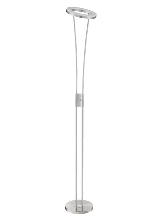 Lámpara de pie de salón MDC Anello LED antracita cromo 3000K 30W 578663502