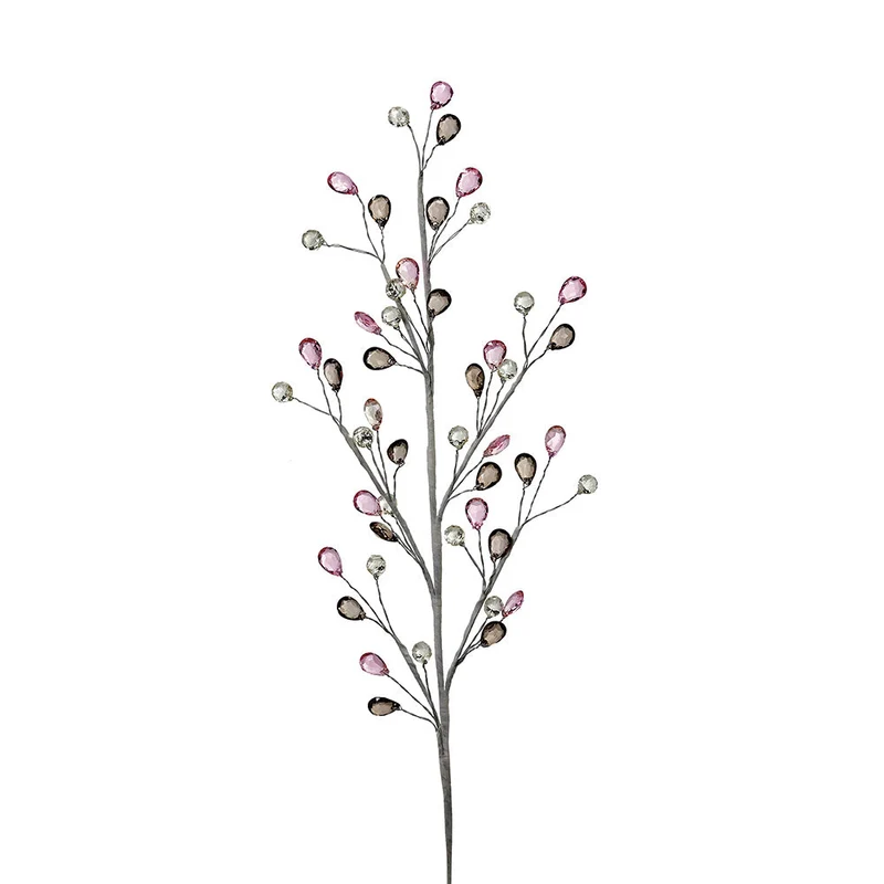 SA158Z Rama Blanca Acrílico Gris y Rosa 70 cm.