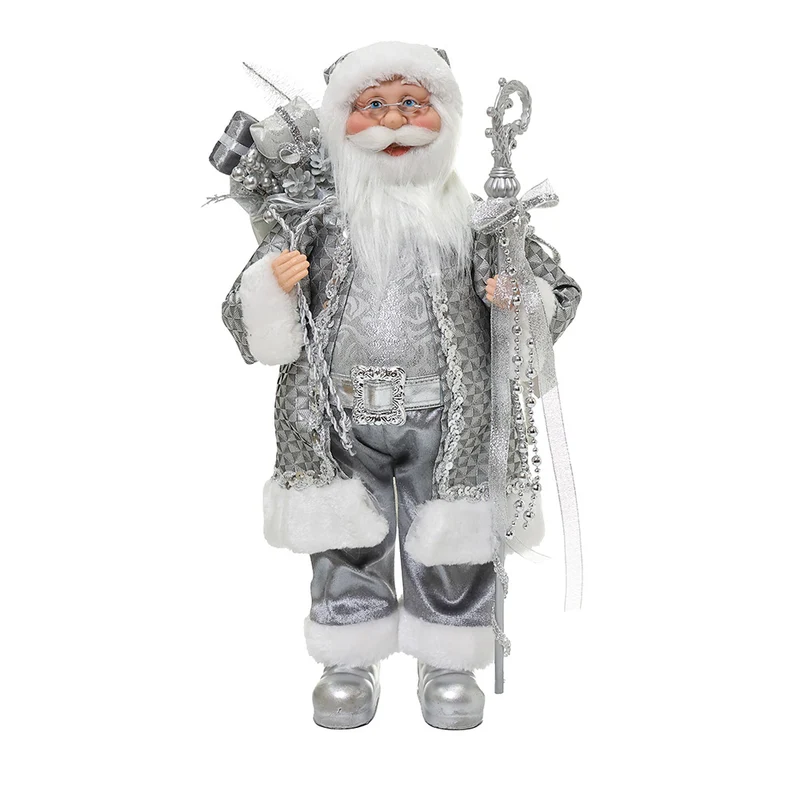 CX2426P Santa Gala Plata c/Gorro Gris 45 cm.