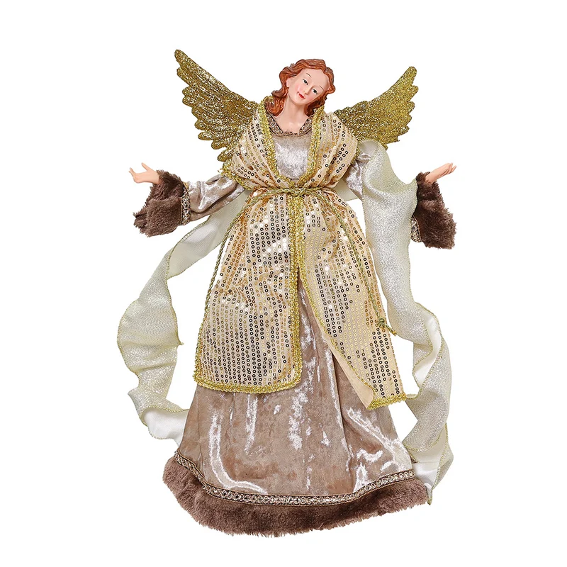 CX2411C Angel Champaña y Oro 42 cm.