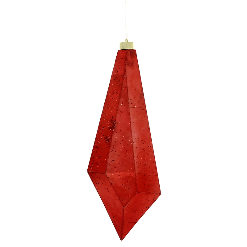 RJL474R Ornamento Prisma Rojo 40 cm.
