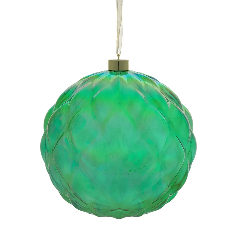 RJL456V Esfera Alcachofa Verde Iridiscente 20 cm.