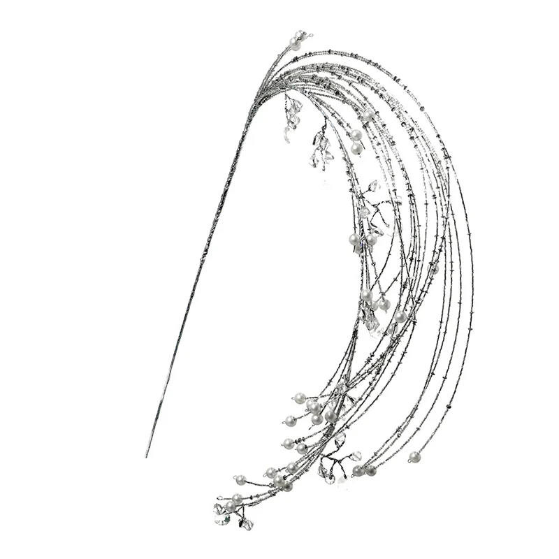 BH2491P Rama Estela Pedrería Plata 22x51 cm.