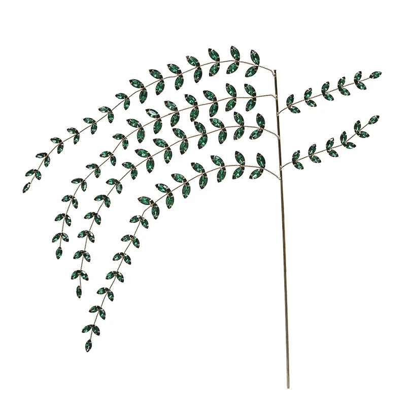 BH2490V Rama Follaje Tornasol Verde Acrílico 32x56 cm.