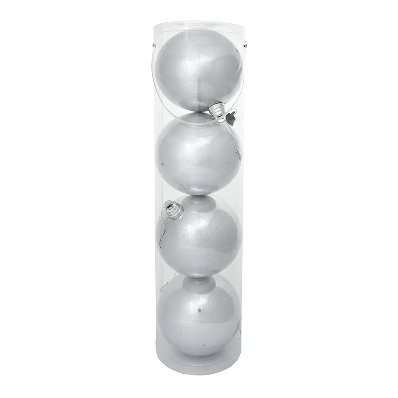 Set 4 Esferas Blanco Aperlado 15 cm