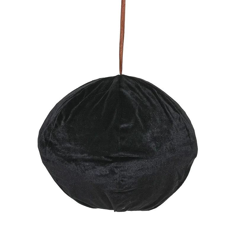 CX24013N Ornamento Puff Colapsable Negro 30 cm.