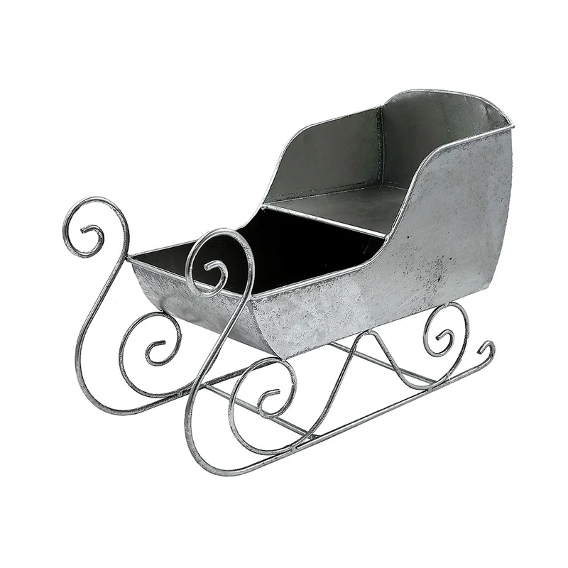 MQ6576P Trineo Metal Plata 37x25cm.