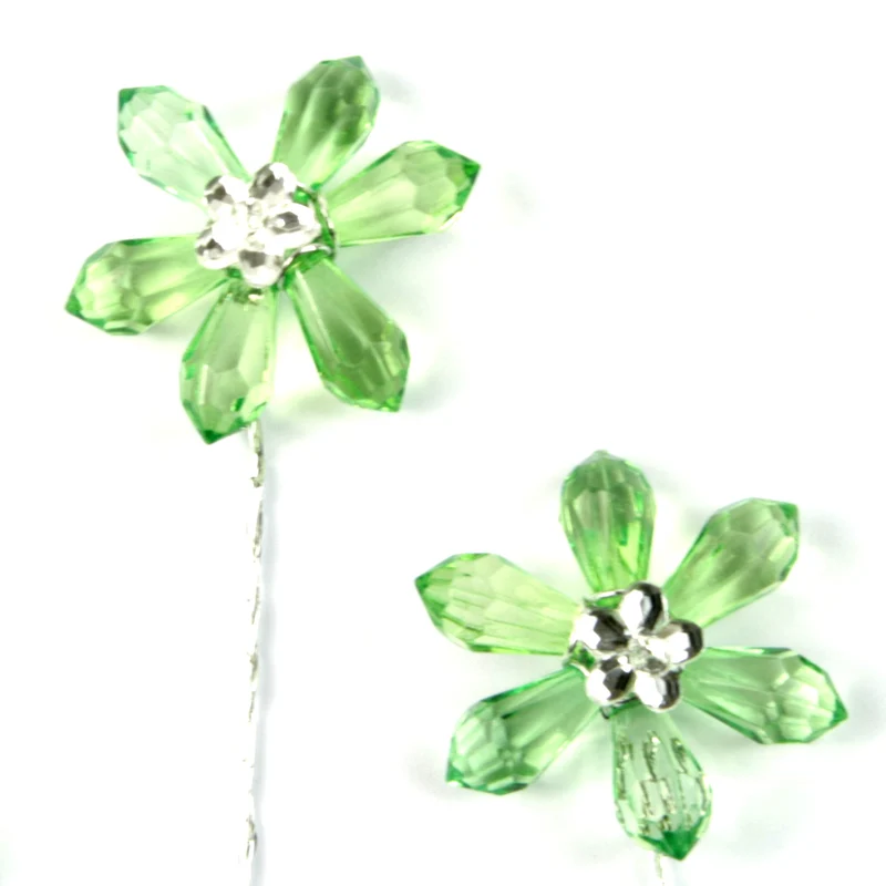 Art.9306 Ramito Cuentas/Gota/Flor x6 10cm 1pz