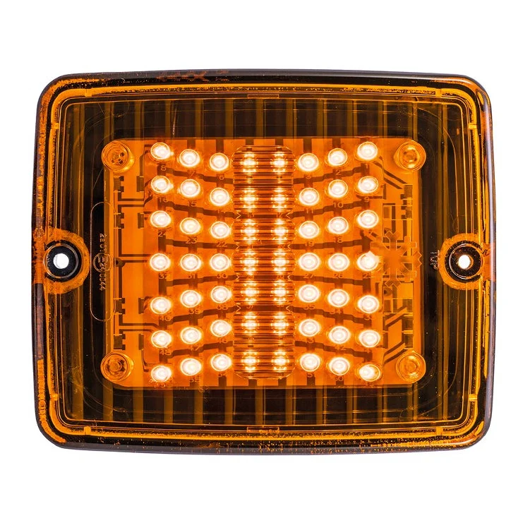 Luz indicadora rectangular LED ámbar IZE de Strands con lente ámbar