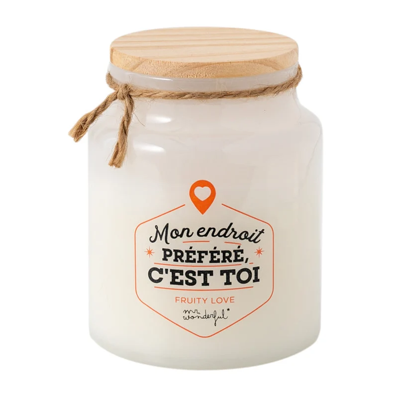Bougie parfumée - Mon endroit préféré, c'est toi
