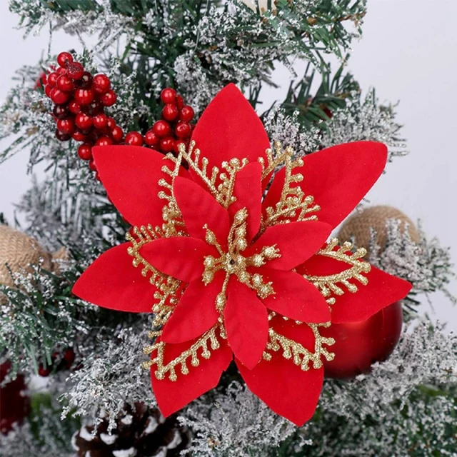 Glitter Artificial Flowers