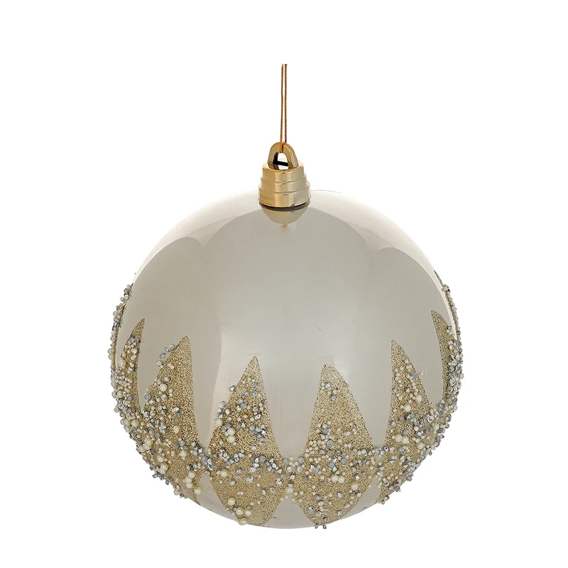 Esfera Pedrería Ivory Gold 20 cm
