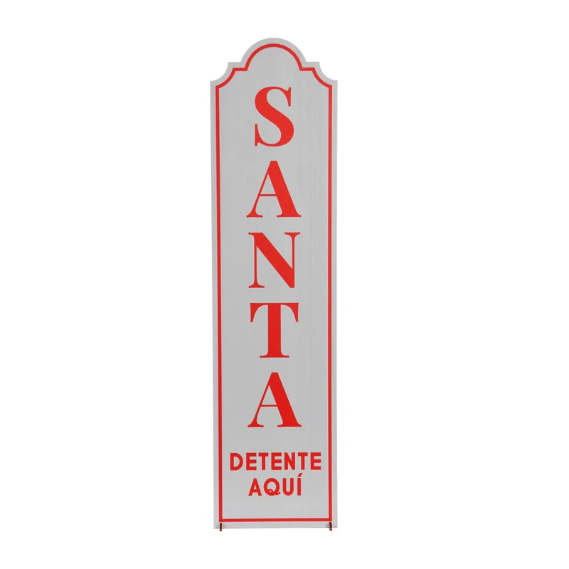 Art.13222 Letrero Santa Detente 60x15x10cm 1pz