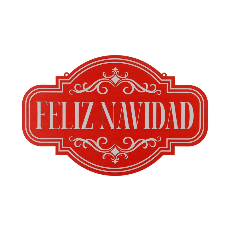 Art.13216 Letrero Feliz Navidad 23x35cm 1pz