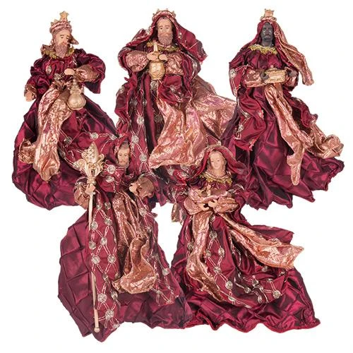 CX1704 Nacimiento Victoriano Colgante Burgundy 46 cm