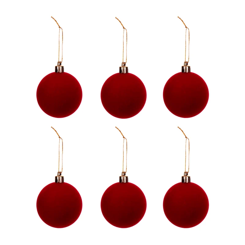 Art.12947 Esfera Terciopelo 6cm 6pz