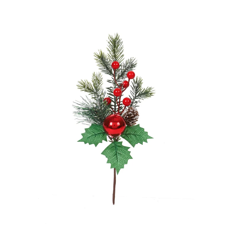 Art.12825 Pick Navidad Cerezas/Esfera/Piña 31cm 1pz