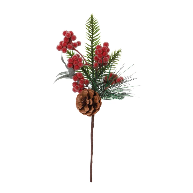 Art.12806 Pick Navidad Cereza Nevada/Piña 29cm 1pz