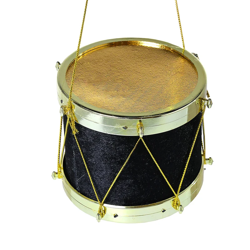 CX2468N Ornamento Tambor Negro 10 cm.