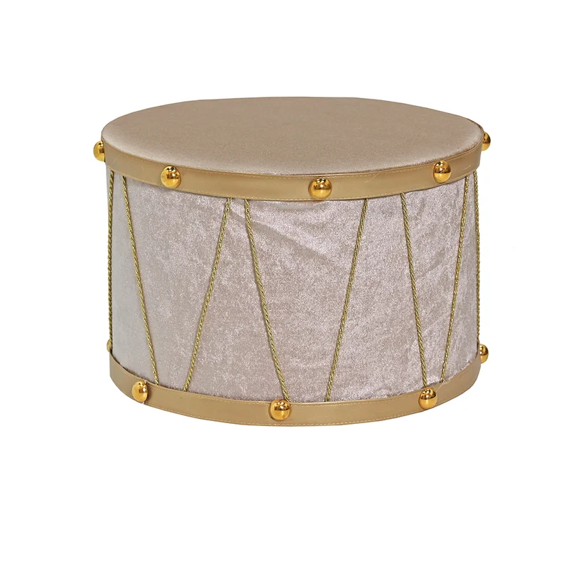 CX25423 Ornamento Tambor Ivory Gold Mediano 30 cm.