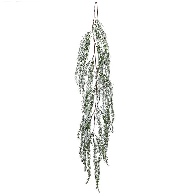 Guirnalda Rama Café y Follaje Pino Frost 160cm.