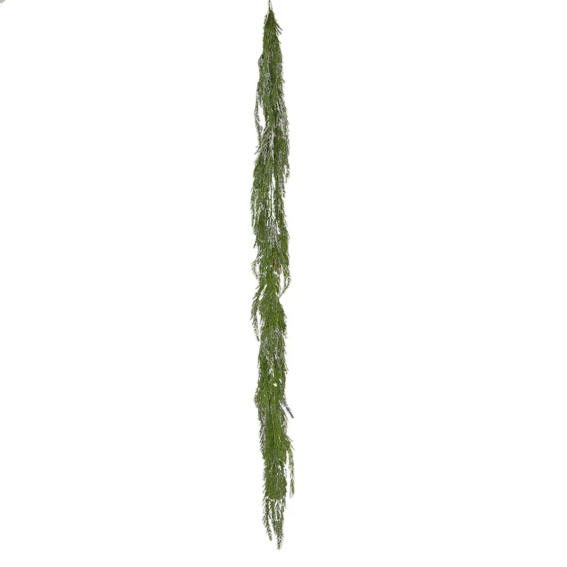 Guirnalda Rama Verde y Follaje Pino Frost 185cm.