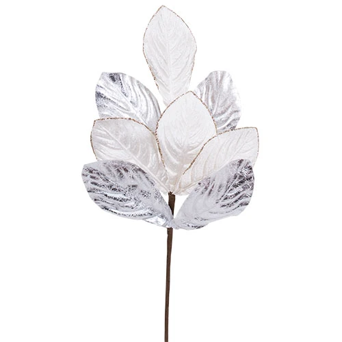 XH915C Rama Hojas Crema/Plata Mediana 58 cm .