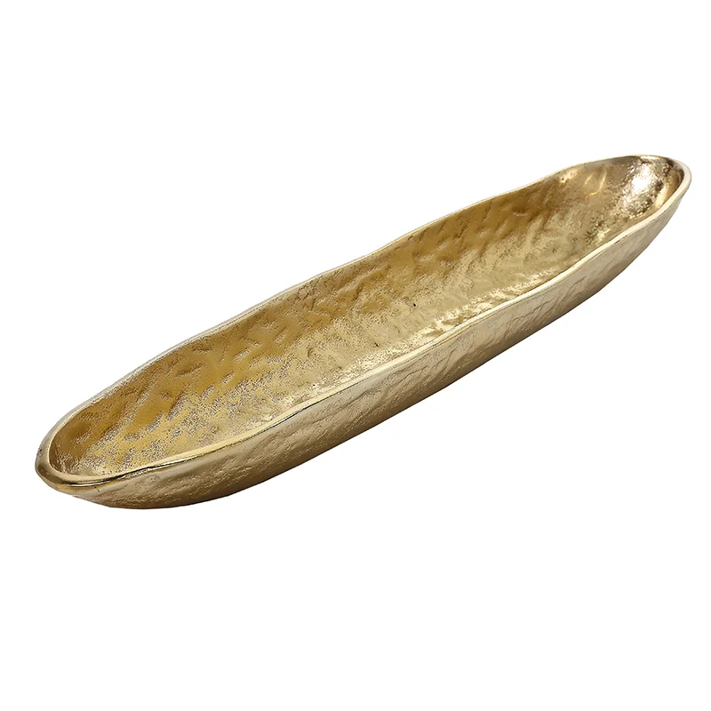 MINO2240 Centro Batea Metal Oro Mediana 52 cm.