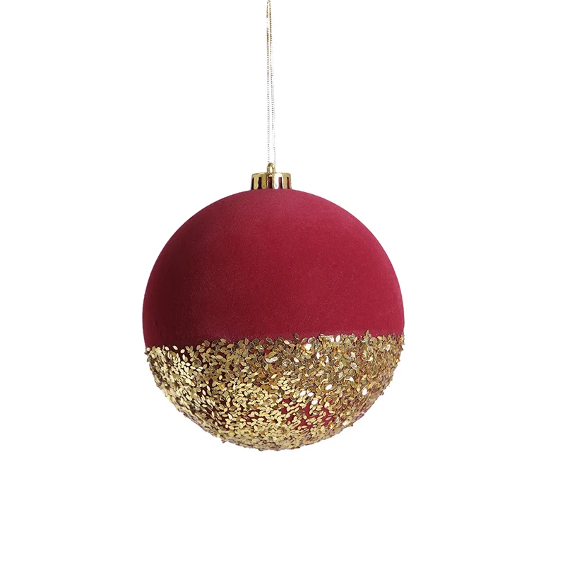 RJL349R Esfera Gala Terciopelo Rojo 15 Cm.