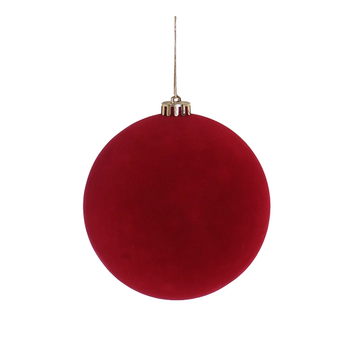 RJL343R Esfera Terciopelo Rojo 15 Cm.