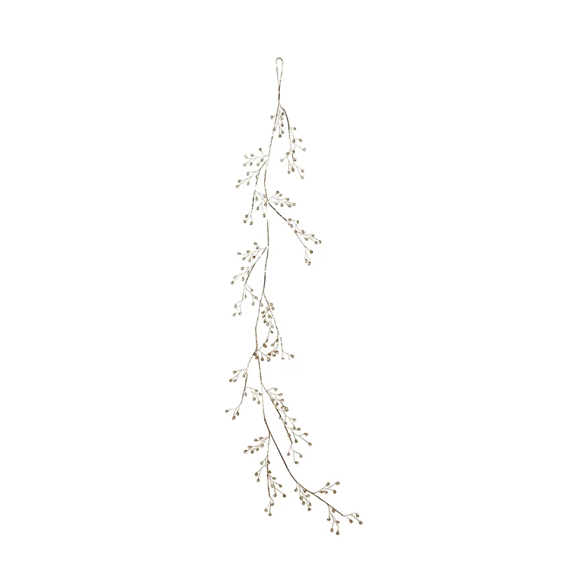 YS2430CH Guirnalda Champaña Perlitas Acrílico 120 cm.