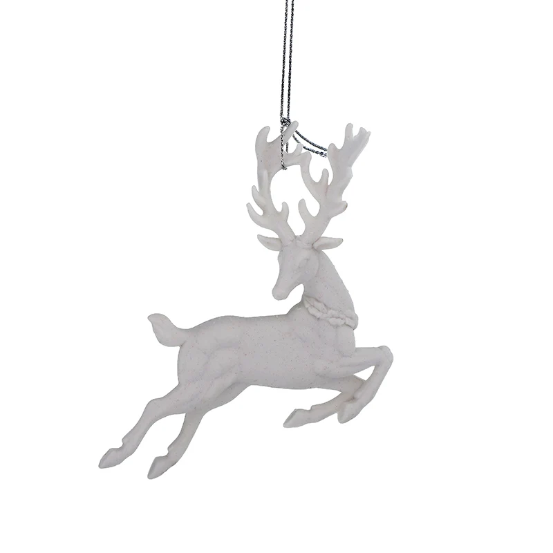 RJL355B Ornamento Reno Velvet Blanco 12 Cm.