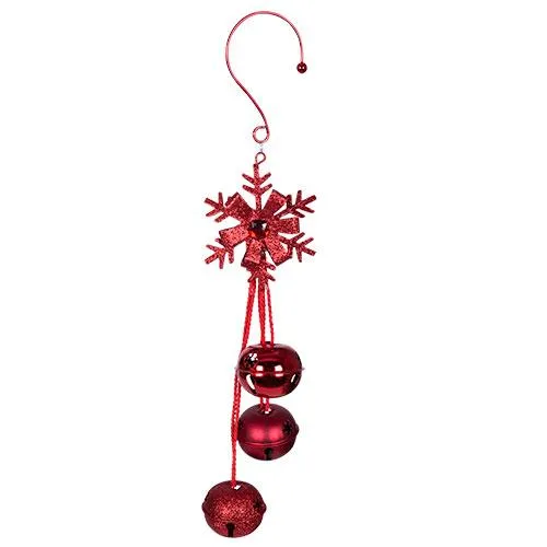 INS793R Arreglo 3 Cascabeles Rojo 48 cm.