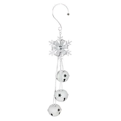 INS793B Arreglo 3 Cascabeles Blanco 48 cm.