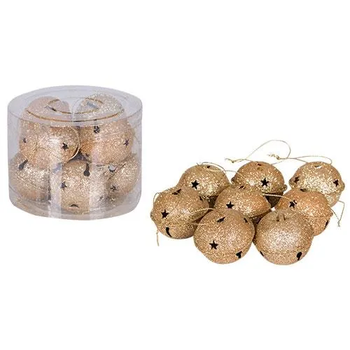 INS508O Set 8 Cascabeles Oro 5 cm.