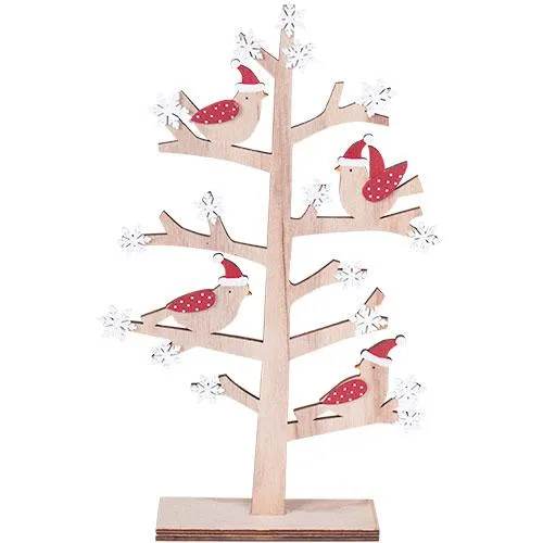 MA71952 Árbol Familia De Pajaros en Madera 38 cm.