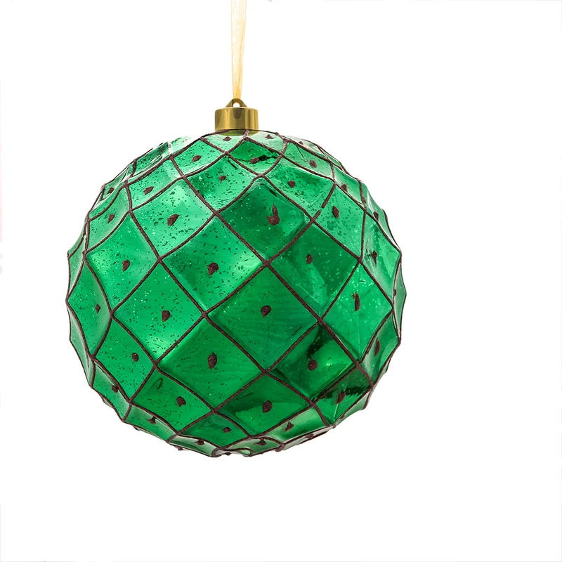 RJL963V Esfera Rombo Verde/Rojo 20 cm .