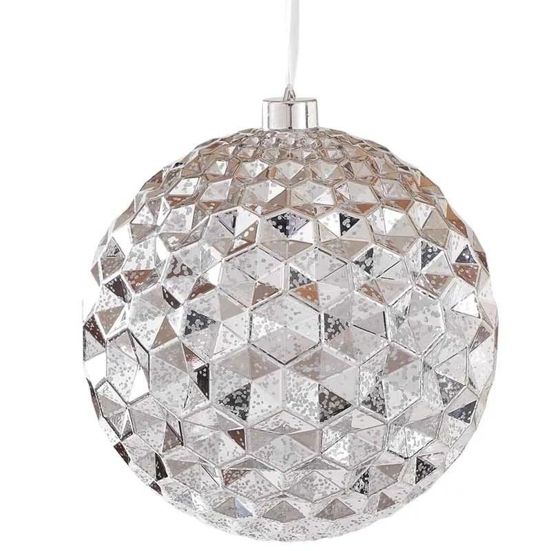 RJL963P Esfera Honeycomb Plata 20 cm.