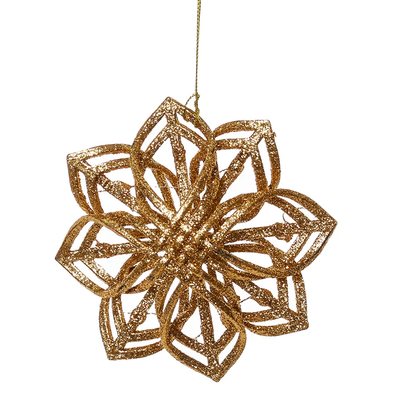 RJL932O Ornamento Noche Buena Oro 12 cm.