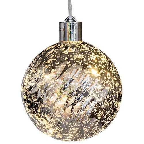 RJL881P Esfera LED Patina Plata 12 cm .