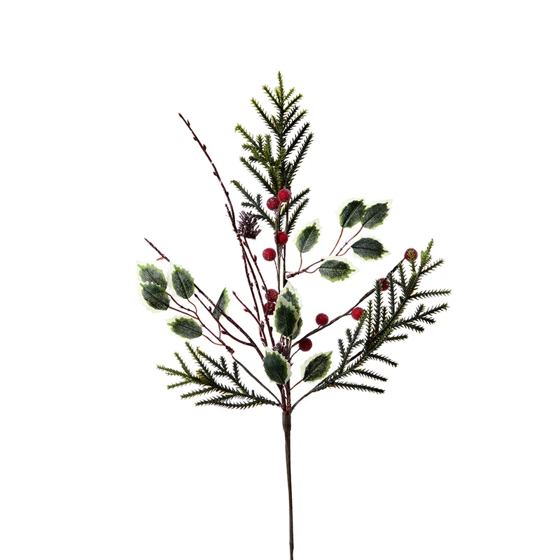 YS23039 Rama Pino Con Berries 54 Cm.