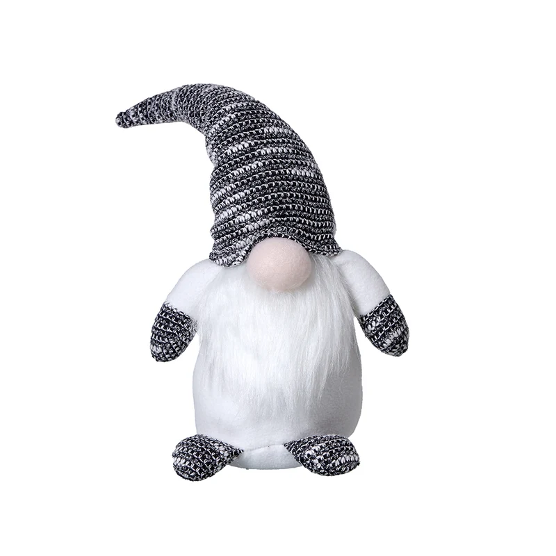 YS2327BN Gnomo Sentado Blanco y Negro 35 Cm.
