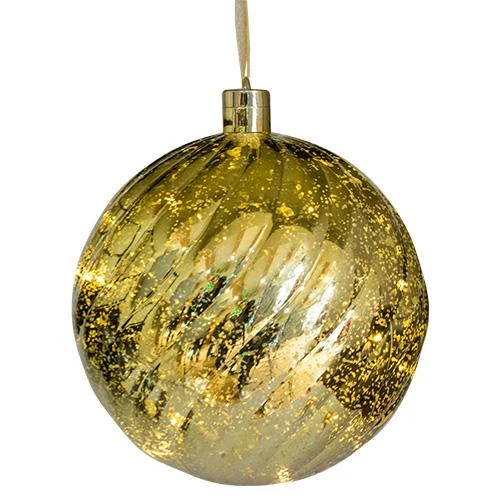 RJL885O Esfera LED Patina Oro 20 cm .