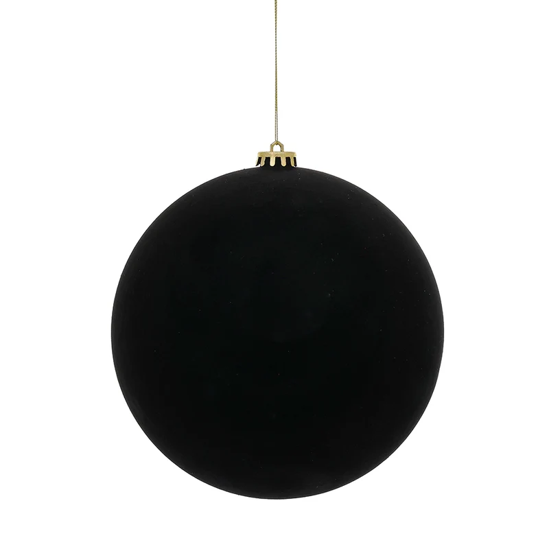 RJL346N Esfera Terciopelo Negro 20 cm.