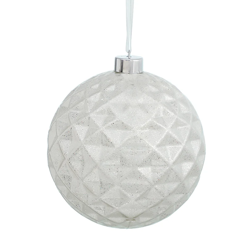 RJL958BB Esfera Honeycomb Blanca Frost 17 Cm.