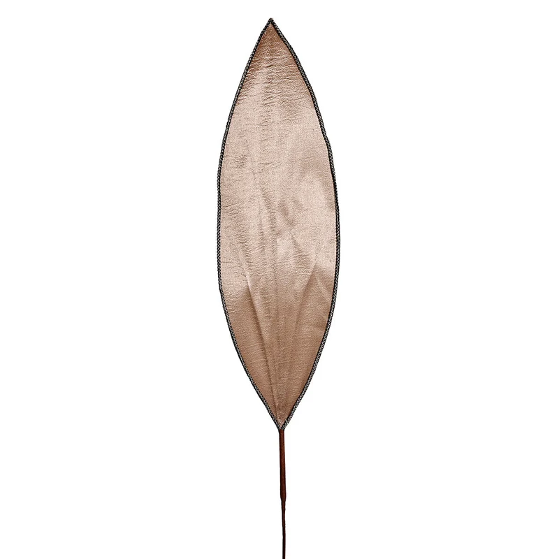 XH062CH Rama Gran Hoja Terciopelo Champaña con Ribete 106 cm.
