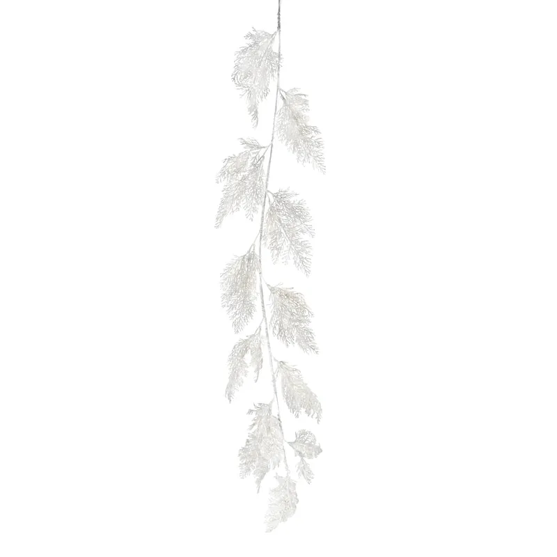 YS738 Guirnalda Follaje Blanco Frost 153cm.