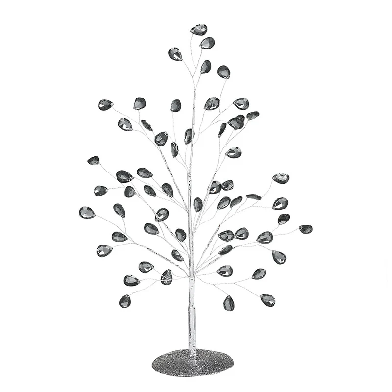 YS016GR Árbol Follaje Acrílico Gris Chico 35cm.
