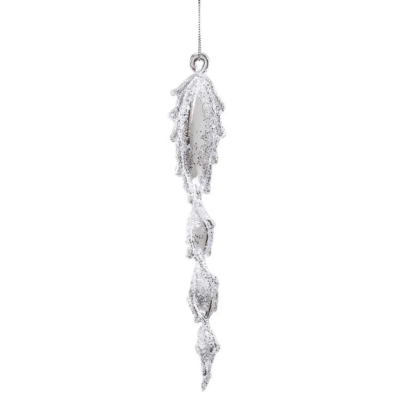 RH97634 Ornamento Carambano Espiral Acrilico 23 Cm.