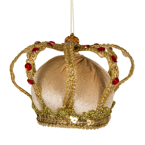 CX1749 Ornamento Corona Oro 15 cm